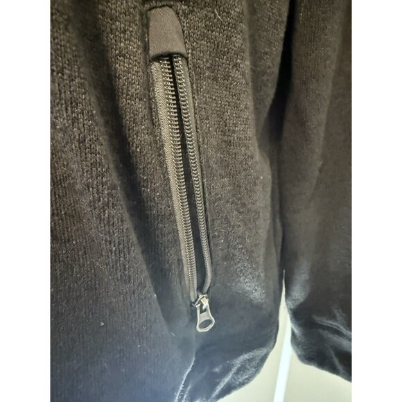 Sonoma Jacket Mens XL Black Fleece Long Sleeve Mock Neck Zipper Pockets Gray - Picture 3 of 5